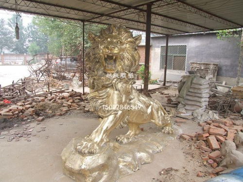 铜狮子雕塑厂家 大型固体铜狮子主题雕塑厂家 铜狮子摆件雕塑 广灵